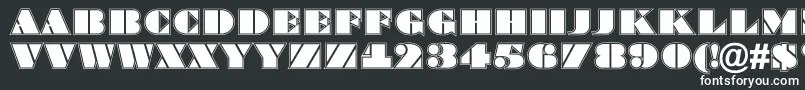 ABraggatitulgr-Schriftart – Weiße Schriften auf schwarzem Hintergrund