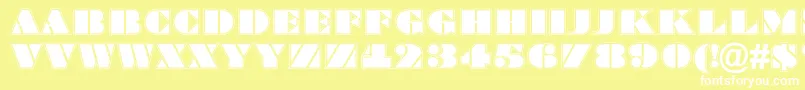 ABraggatitulgr Font – White Fonts on Yellow Background