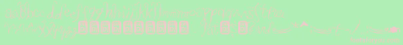 Saltwate Font – Pink Fonts on Green Background