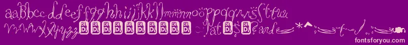 Saltwate Font – Pink Fonts on Purple Background