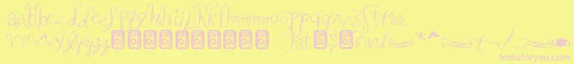 Saltwate Font – Pink Fonts on Yellow Background