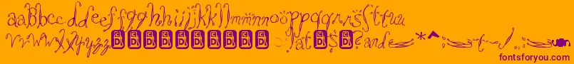 Saltwate Font – Purple Fonts on Orange Background