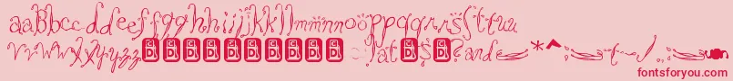 Saltwate Font – Red Fonts on Pink Background