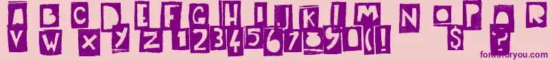 ArtPost Font – Purple Fonts on Pink Background