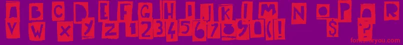 ArtPost Font – Red Fonts on Purple Background