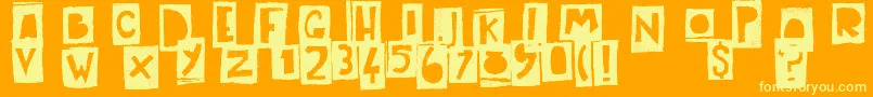 ArtPost Font – Yellow Fonts on Orange Background