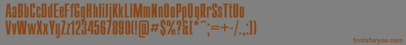 Шрифт Compact – коричневые шрифты на сером фоне