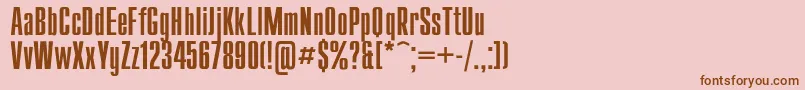 Compact-fontti – ruskeat fontit vaaleanpunaisella taustalla