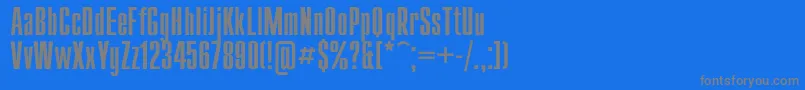 フォントCompact – 青い背景に灰色の文字