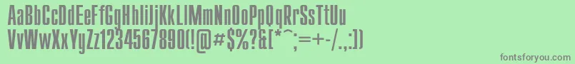 フォントCompact – 緑の背景に灰色の文字