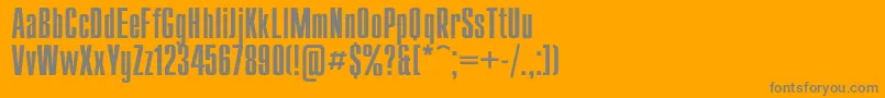 フォントCompact – オレンジの背景に灰色の文字