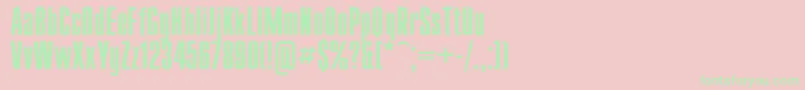 Compact-fontti – vihreät fontit vaaleanpunaisella taustalla
