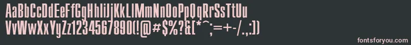 Шрифт Compact – розовые шрифты на чёрном фоне