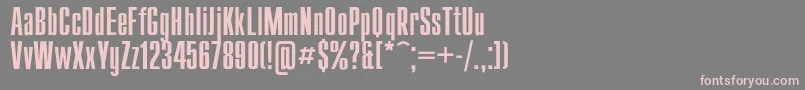 フォントCompact – 灰色の背景にピンクのフォント