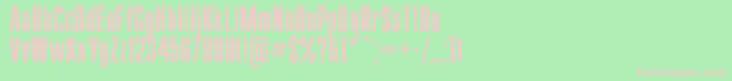 Compact Font – Pink Fonts on Green Background
