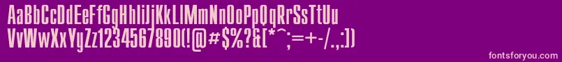 フォントCompact – 紫の背景にピンクのフォント