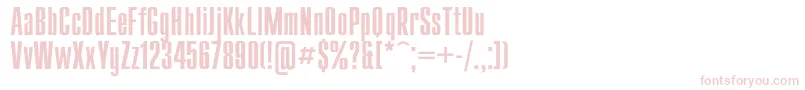 フォントCompact – 白い背景にピンクのフォント