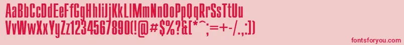 フォントCompact – ピンクの背景に赤い文字