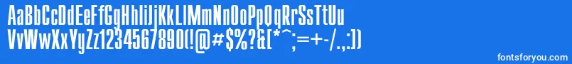 フォントCompact – 青い背景に白い文字
