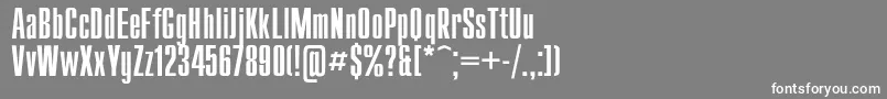 Шрифт Compact – белые шрифты на сером фоне