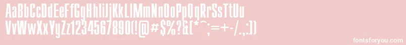 Шрифт Compact – белые шрифты на розовом фоне