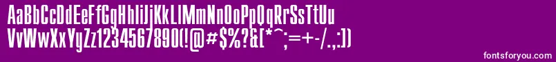 Шрифт Compact – белые шрифты на фиолетовом фоне
