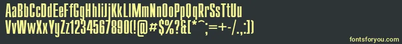 フォントCompact – 黒い背景に黄色の文字