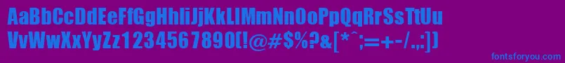 Ignatius Font – Blue Fonts on Purple Background