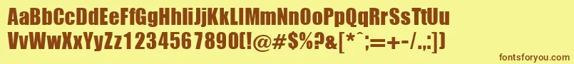 Ignatius Font – Brown Fonts on Yellow Background