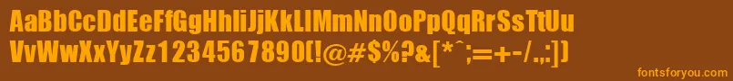 Ignatius Font – Orange Fonts on Brown Background