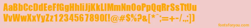 Ignatius Font – Orange Fonts on Pink Background