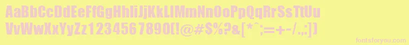 Ignatius Font – Pink Fonts on Yellow Background