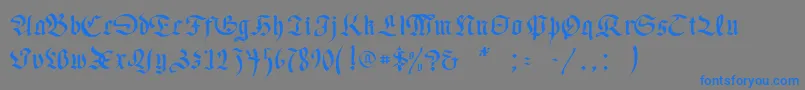 Necromancer Font – Blue Fonts on Gray Background