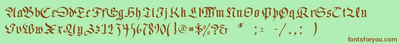 Шрифт Necromancer – коричневые шрифты на зелёном фоне