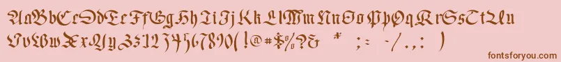 Necromancer Font – Brown Fonts on Pink Background