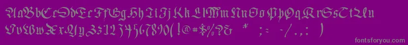 Necromancer Font – Gray Fonts on Purple Background