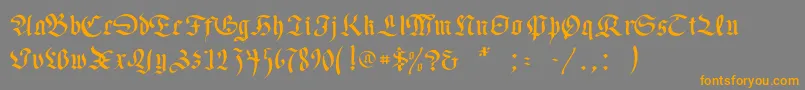 Necromancer Font – Orange Fonts on Gray Background