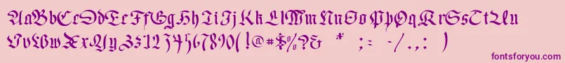 Necromancer Font – Purple Fonts on Pink Background