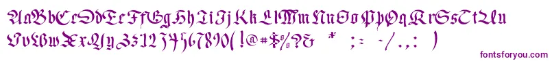 Necromancer Font – Purple Fonts on White Background