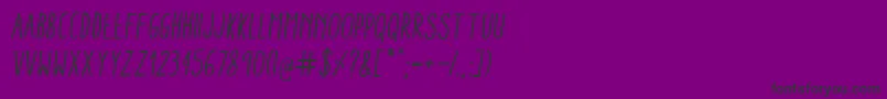 AracneCondensedRegularItalic Font – Black Fonts on Purple Background