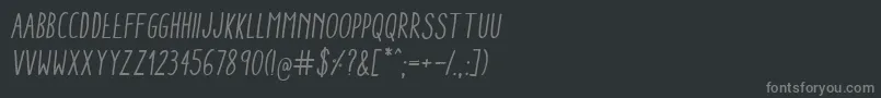 Więcej informacji o czcionce AracneCondensedRegularItalic Czcionka AracneCondensedRegularItalic – szare czcionki na czarnym tle