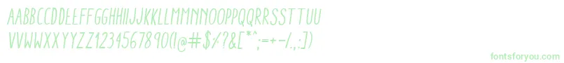 Шрифт AracneCondensedRegularItalic – зелёные шрифты
