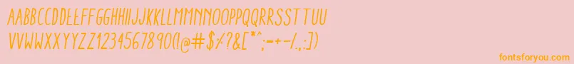AracneCondensedRegularItalic Font – Orange Fonts on Pink Background