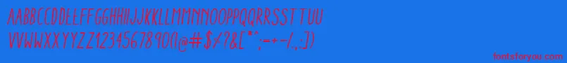 fuente AracneCondensedRegularItalic – Fuentes Rojas Sobre Fondo Azul