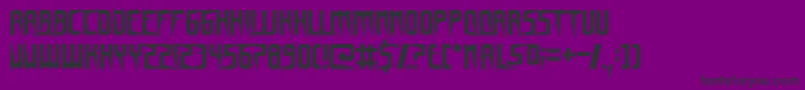 Fonte GnomeSplinters – fontes pretas em um fundo violeta