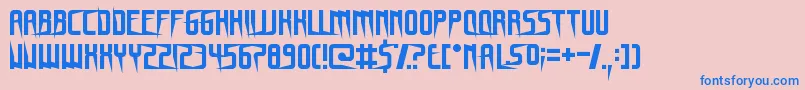 Шрифт GnomeSplinters – синие шрифты на розовом фоне