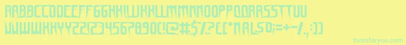 GnomeSplinters-fontti – vihreät fontit keltaisella taustalla
