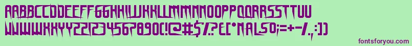 GnomeSplinters Font – Purple Fonts on Green Background