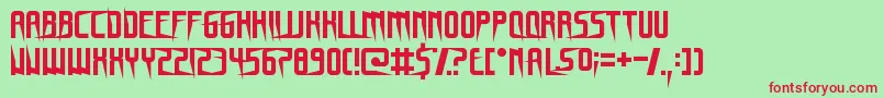 GnomeSplinters Font – Red Fonts on Green Background