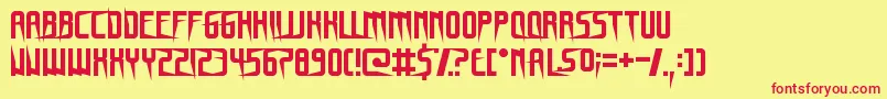 GnomeSplinters Font – Red Fonts on Yellow Background